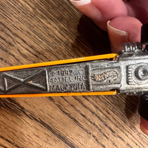 Hot Wheels 1992 Mattel Driven To The Max Dragster Diecast Car Orange Black Gray - Picture 5 of 5